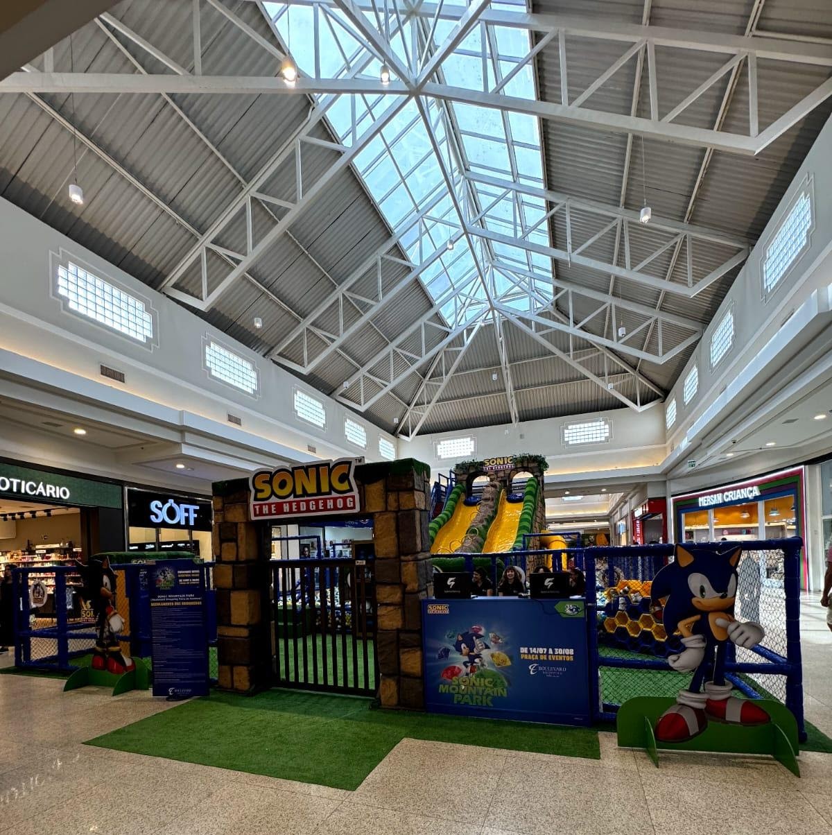 Parque temático do Sonic chega ao Boulevard Shopping