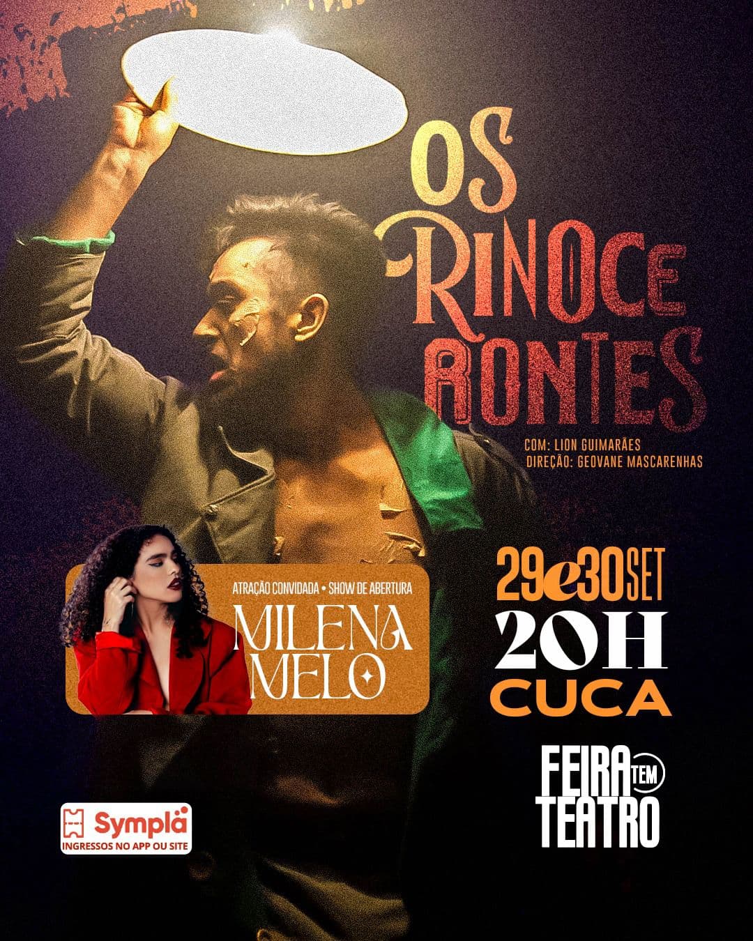 Espetáculo “Os Rinocerontes” encerra programação de setembro do Feira Tem Teatro