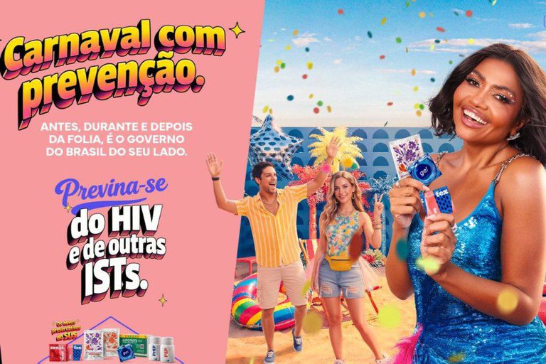 Campanha de carnaval do Governo do Brasil reforça uso de camisinha na prevenção de doenças