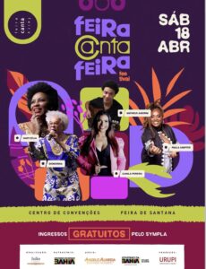 Feira Canta Feira reúne artistas locais em noite especial no Centro de Convenções no dia 18 de abril
