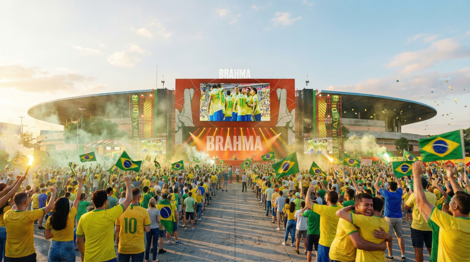Arena Nº1 transforma a Praça Maria Felipa em ponto de encontro para torcedores em Salvador