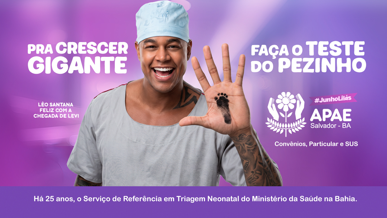 APAE de Salvador lança campanha do Junho Lilás com Léo Santana